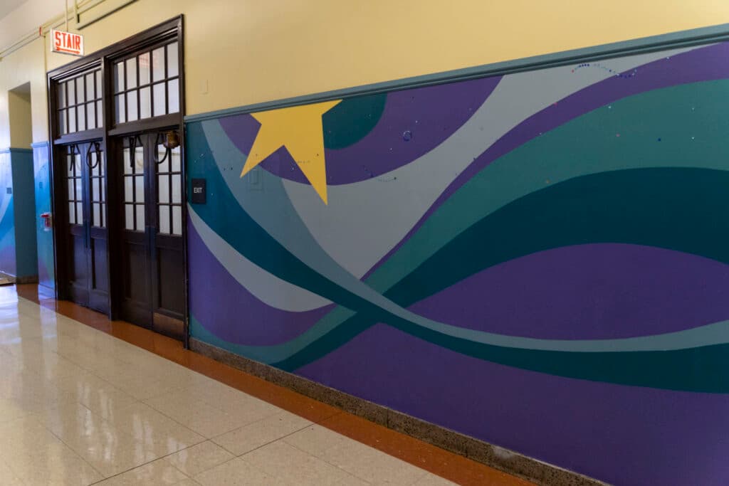 Dorian Sylvain, Muralist, Southside Schools, 2019,