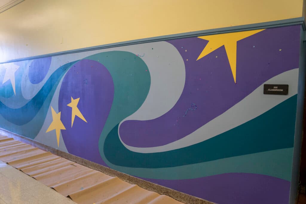 Dorian Sylvain, Muralist, Southside Schools, 2019,