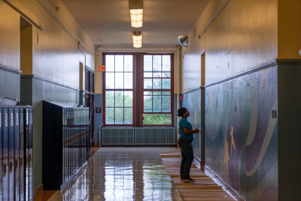 Dorian Sylvain, Muralist, Southside Schools, 2019,