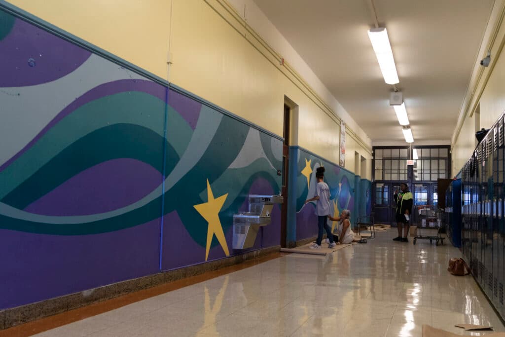 Dorian Sylvain, Muralist, Southside Schools, 2019,